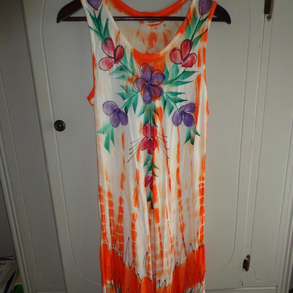 Exist Asymmetrical Sundress FREE SIZE Sleeveless Floral Maxi